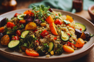 Salada de Quinoa com Legumes Assados